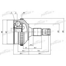 PCV1569 PATRON Шарнирный комплект, приводной вал