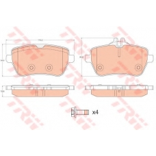 GDB2014 TRW Комплект тормозных колодок, дисковый тормоз