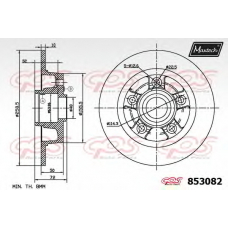 853082.0000 MAXTECH Тормозной диск