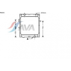 MN2001 AVA Радиатор, охлаждение двигателя