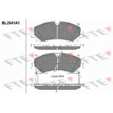 BL2841A1 FTE Комплект тормозных колодок, дисковый тормоз