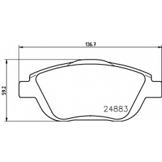 8DB 355 014-551 HELLA PAGID Комплект тормозных колодок, дисковый тормоз