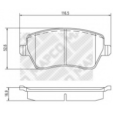 6758 MAPCO Комплект тормозных колодок, дисковый тормоз