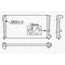 350213118300 MAGNETI MARELLI Радиатор, охлаждение двигателя