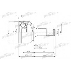 PCV1456 PATRON Шарнирный комплект, приводной вал