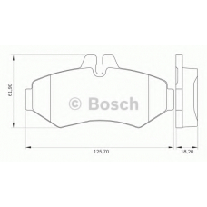 0 986 BB0 073 BOSCH Комплект тормозных колодок, дисковый тормоз