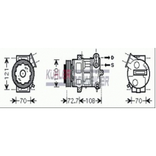 8411621 KUHLER SCHNEIDER Компрессор, кондиционер