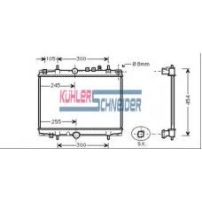 0700741 KUHLER SCHNEIDER Радиатор, охлаждение двигател