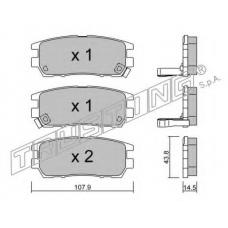 154.0 TRUSTING Комплект тормозных колодок, дисковый тормоз