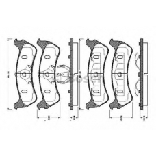 0 986 TB2 753 BOSCH Комплект тормозных колодок, дисковый тормоз