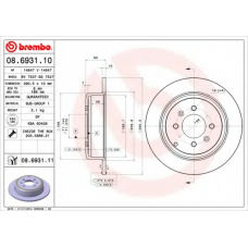 08.6931.11 BREMBO Тормозной диск