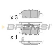 BP3395 BREMSI Комплект тормозных колодок, дисковый тормоз