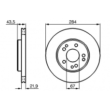 0 986 478 186 BOSCH Тормозной диск