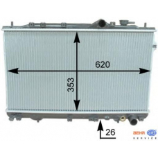 8MK 376 762-151 HELLA Радиатор, охлаждение двигателя