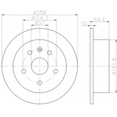 8DD 355 110-681 HELLA Тормозной диск