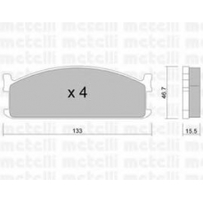 22-0265-0 METELLI Комплект тормозных колодок, дисковый тормоз