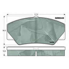 GDB349 TRW Комплект тормозных колодок, дисковый тормоз