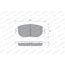 151-0016 WEEN Комплект тормозных колодок, дисковый тормоз