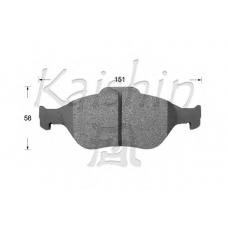 D2271 KAISHIN Комплект тормозных колодок, дисковый тормоз