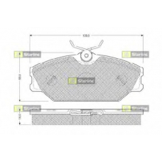 BD S084P STARLINE Комплект тормозных колодок, дисковый тормоз