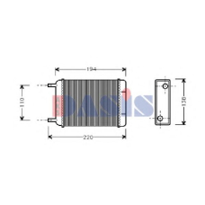 029140N AKS DASIS Теплообменник, отопление салона