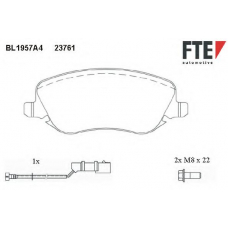 BL1957A4 FTE Комплект тормозных колодок, дисковый тормоз