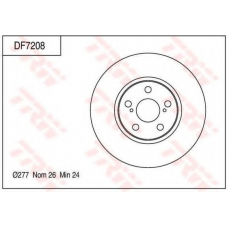 DF7208 TRW Тормозной диск