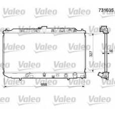 731635 VALEO Радиатор, охлаждение двигателя