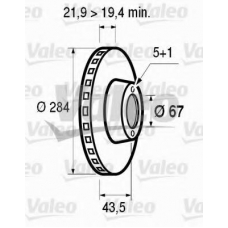 186280 VALEO Тормозной диск