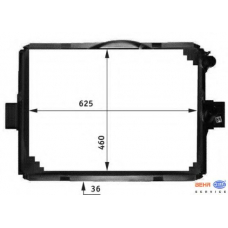 8MK 376 717-551 HELLA Радиатор, охлаждение двигателя