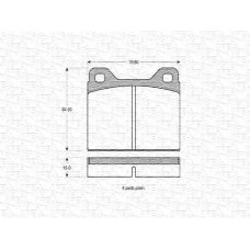 363702160652 MAGNETI MARELLI Комплект тормозных колодок, дисковый тормоз