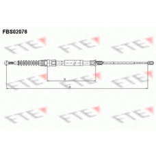 FBS02076 FTE Трос, стояночная тормозная система