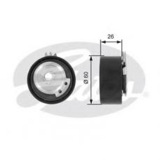 T43164 GATES Натяжной ролик, ремень грм