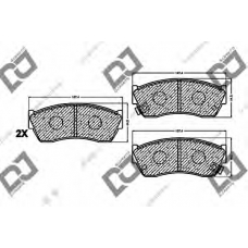 BP1217 DJ PARTS Комплект тормозных колодок, дисковый тормоз