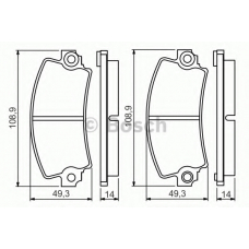 0 986 495 270 BOSCH Комплект тормозных колодок, дисковый тормоз