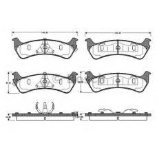 0 986 TB2 303 BOSCH Комплект тормозных колодок, дисковый тормоз