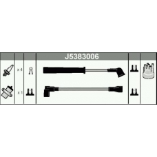 J5383006 NIPPARTS Комплект проводов зажигания