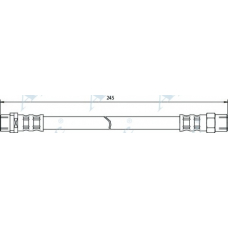 HOS3166 APEC Тормозной шланг