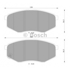 0 986 AB3 090 BOSCH Комплект тормозных колодок, дисковый тормоз