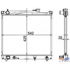 8MK 376 726-471 HELLA Радиатор, охлаждение двигателя