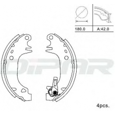 DPB1021 DITAS Комплект тормозных колодок