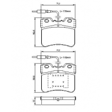 0 986 461 130 BOSCH Комплект тормозных колодок, дисковый тормоз