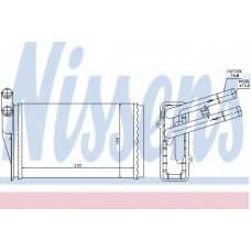 70224 NISSENS Теплообменник, отопление салона