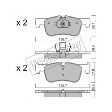 975.0 TRUSTING Комплект тормозных колодок, дисковый тормоз