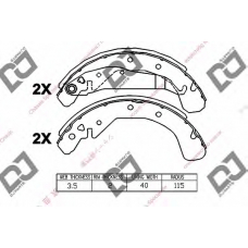 BS1150 DJ PARTS Комплект тормозных колодок