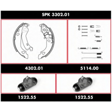 SPK 3302.01 REMSA Комплект тормозов, барабанный тормозной механизм