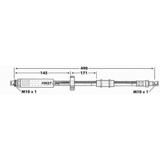 FBH6774 FIRST LINE Тормозной шланг