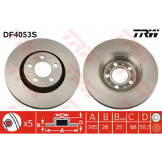 DF4053S TRW Тормозной диск
