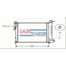 1500501 KUHLER SCHNEIDER Радиатор, охлаждение двигател