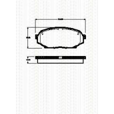 8110 50018 TRISCAN Комплект тормозных колодок, дисковый тормоз